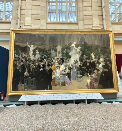 Das Gemälde "Ein Freitag im Salon der französischen Künstler" im Musée des Beaux-Arts.