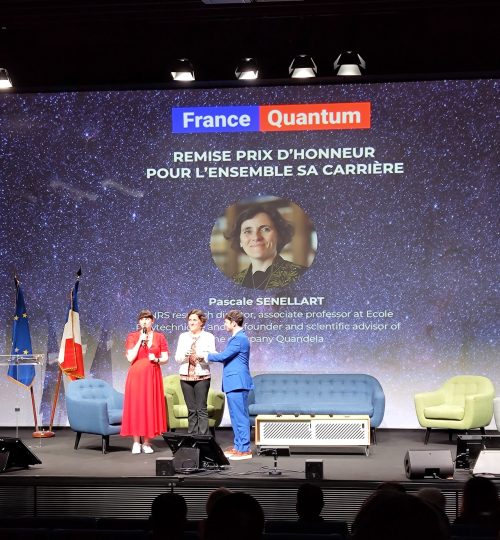 Meine Arbeitsgruppenleiterin Pascale wurde wieder einmal mit einem Preis ausgezeichnet. Durch die sehr erfolgreiche Gründung von Quandela 2017 ist sie inzwischen auch außerhalb der Wissenschaftscommunity sehr bekannt.