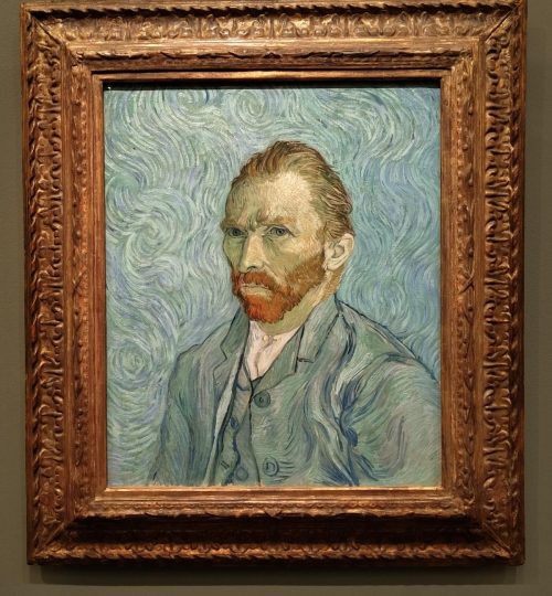 Und eines der vielen Selbstporträts von Vincent van Gogh. Dieses Bild diente auch als Vorbild für das Titelbild des wunderbaren Films über sein Leben: "Loving Vincent".